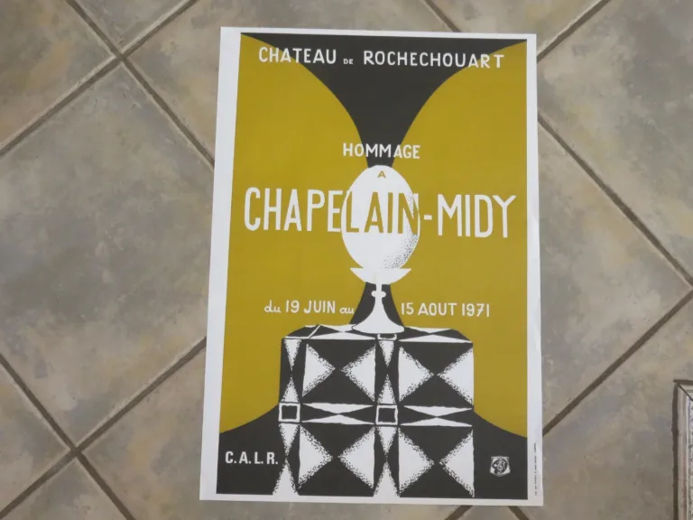 Lot de 100 affiches d'expositions  au Chateau de Rochechouart époque  20 ème.