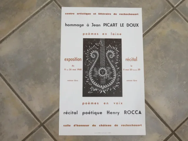 Lot de 100 affiches d'expositions  au Chateau de Rochechouart époque  20 ème.