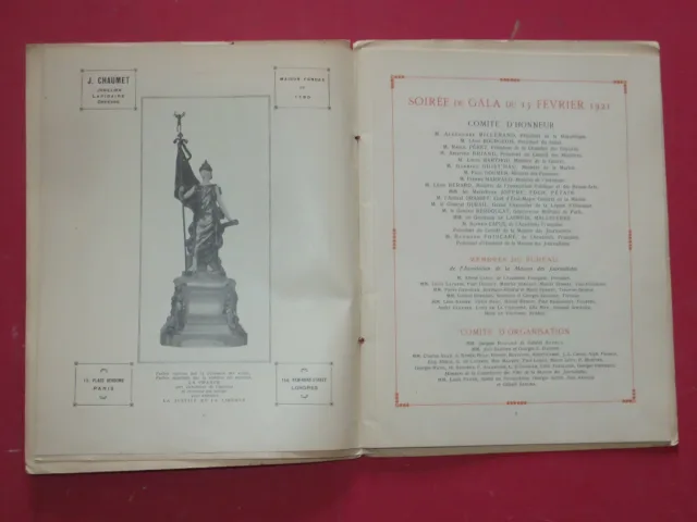 オペラ・プログラム「Bal Tricolore」パリ・オペラ座1921年。