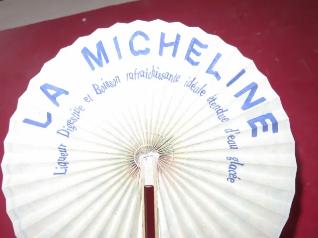 Eventail publicitaire, aperitief "La Micheline", époque milieu 20 ème.