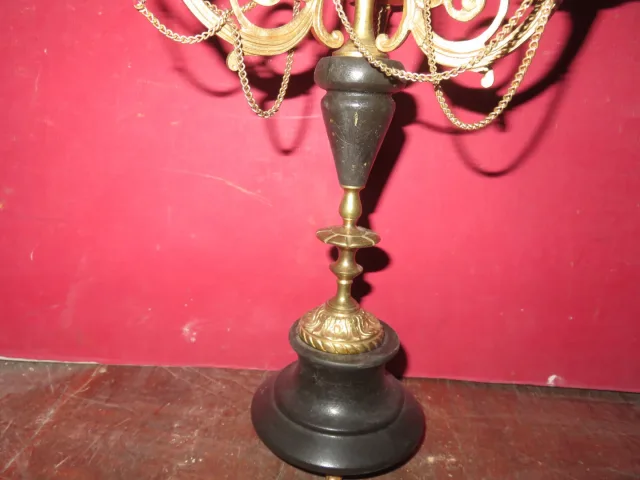 Paire De Kronleuchter En Bronze à 4 Lumières, Epoche 19ème