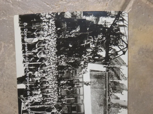 PPhoto Originale Du Geologe De Gaule à Brest De 1945.