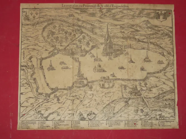 Plan de la Ville d'Angoulème daté de 1847.