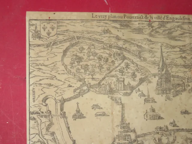 Plan de la Ville d'Angoulème daté de 1847.
