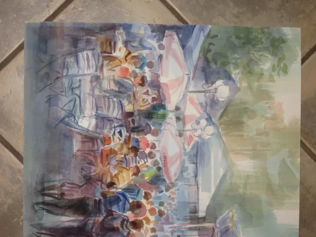 Fête foraine, aquarelle époque 20ème.