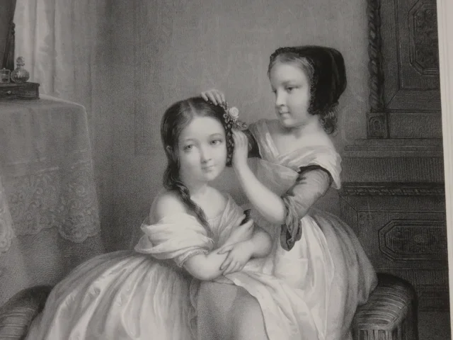 Les "soeurs De Lait", Lithographie époque Fin 19ème.