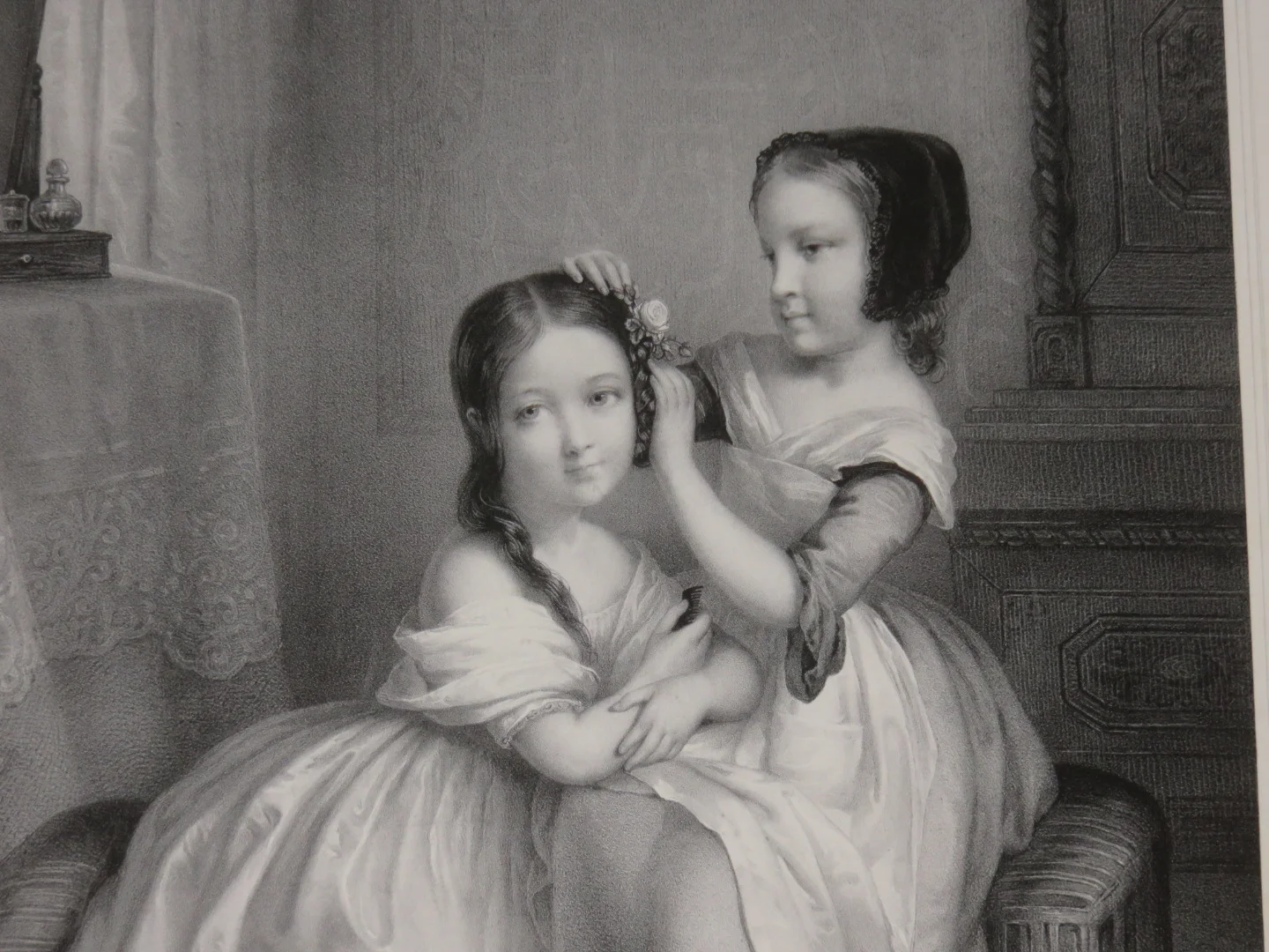 Les "soeurs De Lait", Lithographie Epoche Fin 19ème.