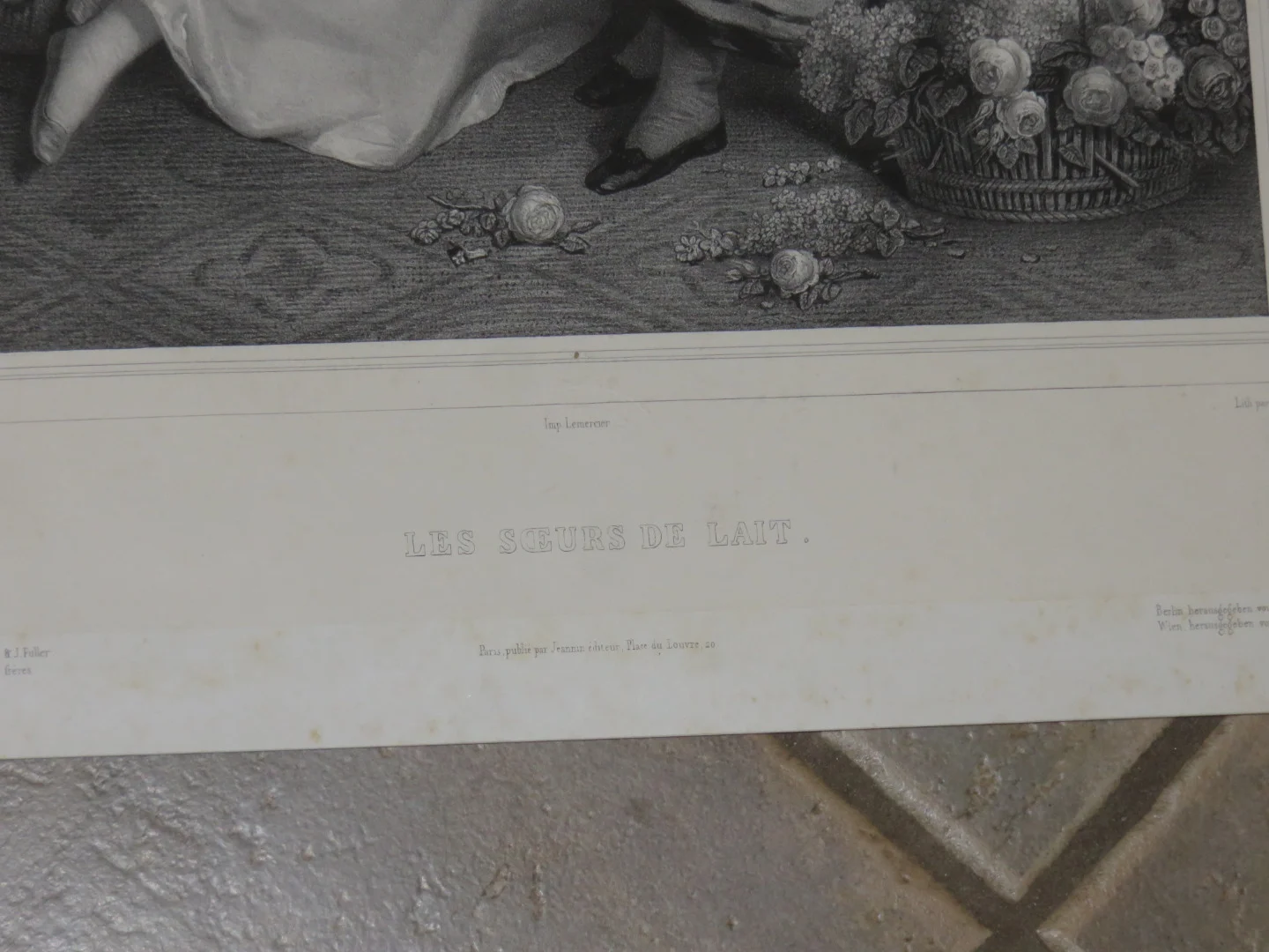 Les "soeurs De Lait", Lithographie Epoche Fin 19ème.