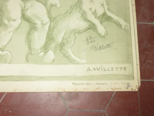 Grandes Gravures En Forme De Frises, époque 1900.