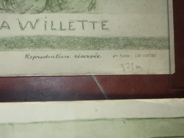 Grandes Gravures En Forme De Frises, époque 1900.