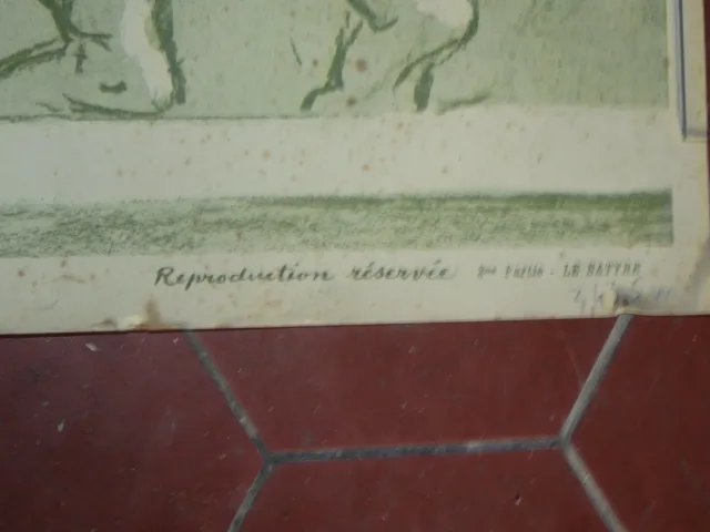 Grandes Gravures En Forme De Frises, époque 1900.