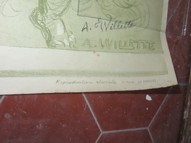Grandes Gravures En Forme De Frises, époque 1900.