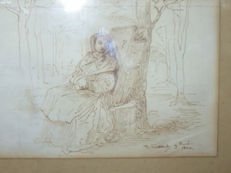 Zeichnung signiert JF PORAELS