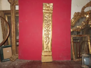 COPPIA DI ELEMENTI FOGLIA ORO
