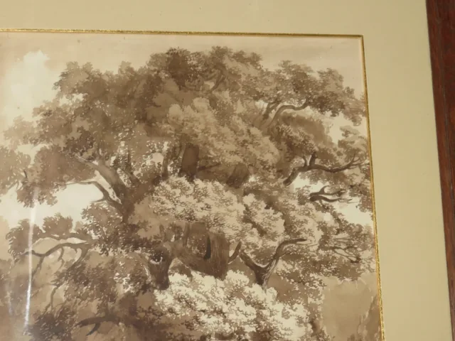 EARLY 19th C SEPIA WASHED DRAWING