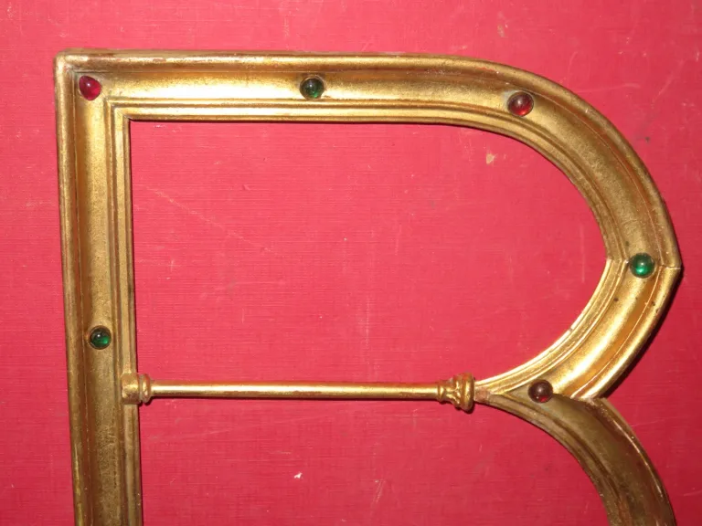 Cadre Triptyque En Bois Doré, époque 19ème.