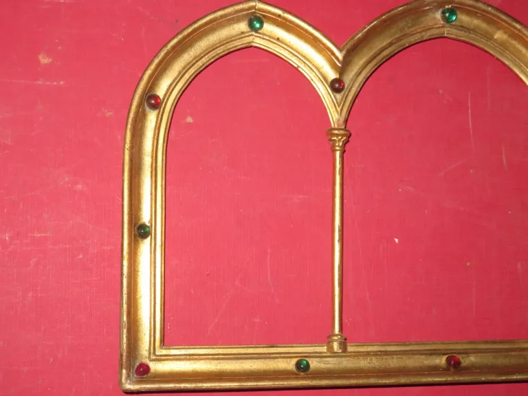 Cadre Triptyque En Bois Doré, époque 19ème.
