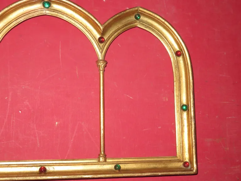 Cadre Triptyque En Bois Doré, époque 19ème.