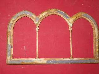 Cadre Triptyque En Bois Doré, époque 19ème.