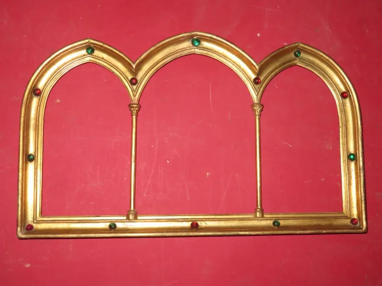 Cadre Triptyque En Bois Doré, époque 19ème.