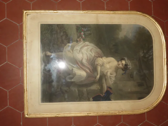 19世紀のフランスの印刷物のペア