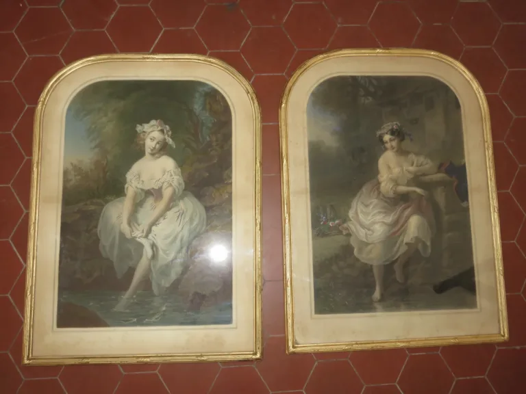 PAAR FRANZÖSISCHER DRUCKE DES 19. JAHRHUNDERTS