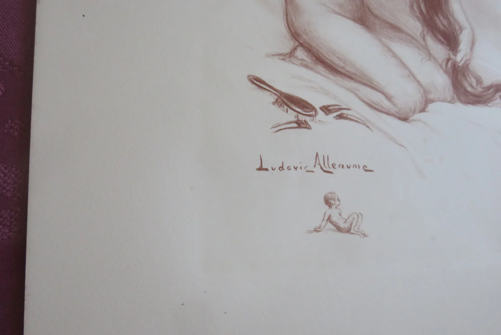 LITHOGRAPHIE UNTERZEICHNET LUDOVISCHE ALLEAUME