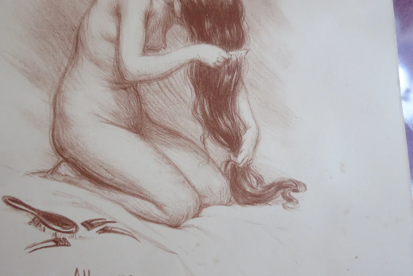 LITHOGRAPHIE UNTERZEICHNET LUDOVISCHE ALLEAUME