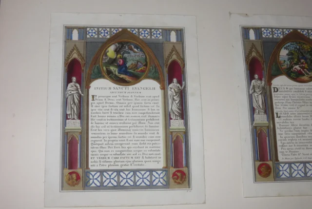 Canon d'Autel Eglise、TriptyqueépoqueFin19ème。