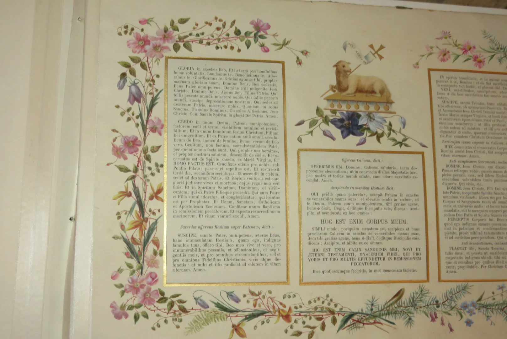 Canon d'Autel Eglise avec l'Agnus Deï, époque Fin 19ème.