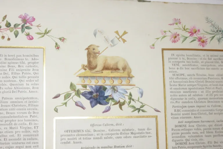 Canon d'Autel Eglise avec l'Agnus Deï, époque Fin 19ème.