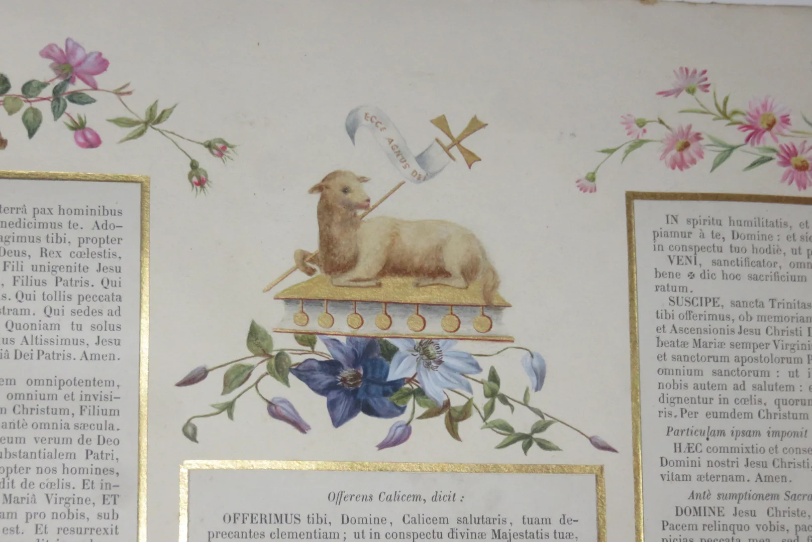 Canon d'Autel Eglise avec l'Agnus Deï, époque Fin 19ème.
