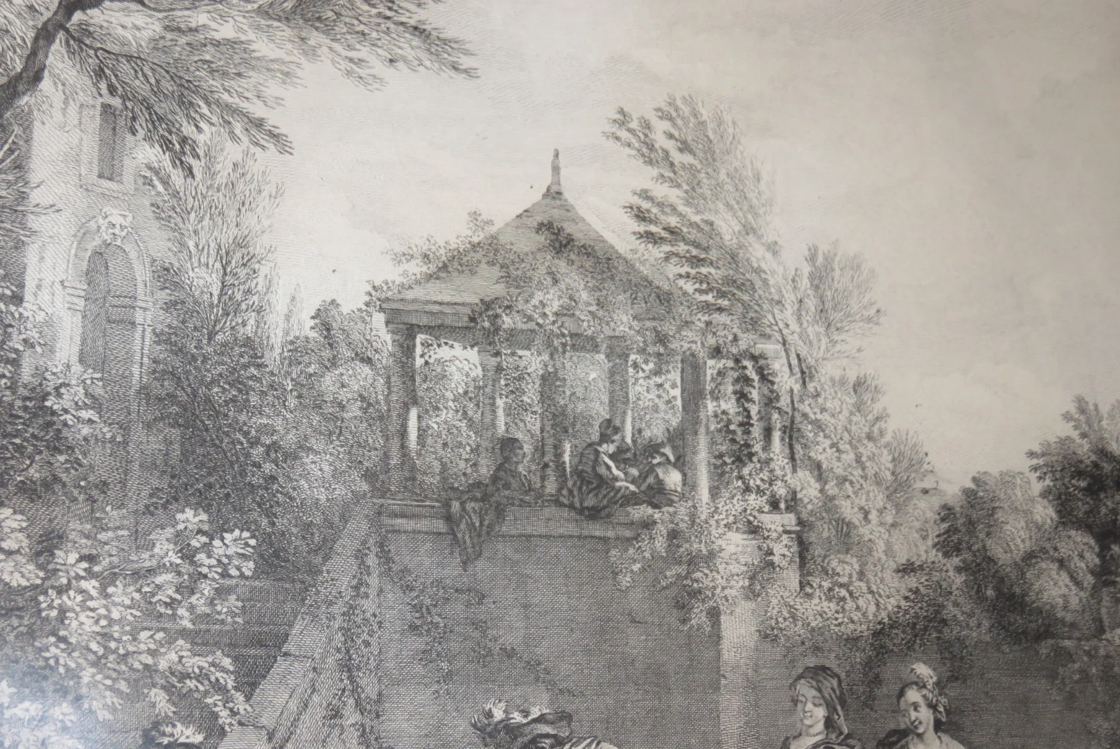 " Départ de Chasse", gravure époque début 19ème.