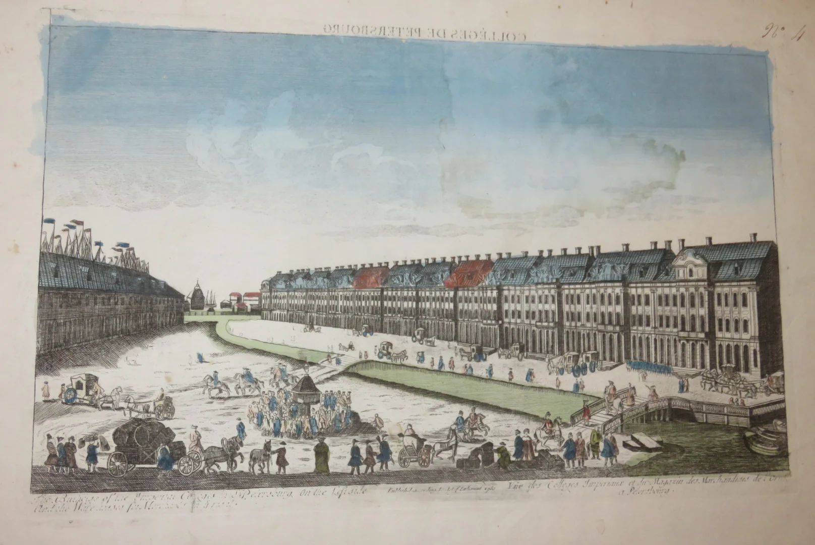 OPTISCHER DRUCK DES 18. JAHRHUNDERTS VON PETERSBOURG