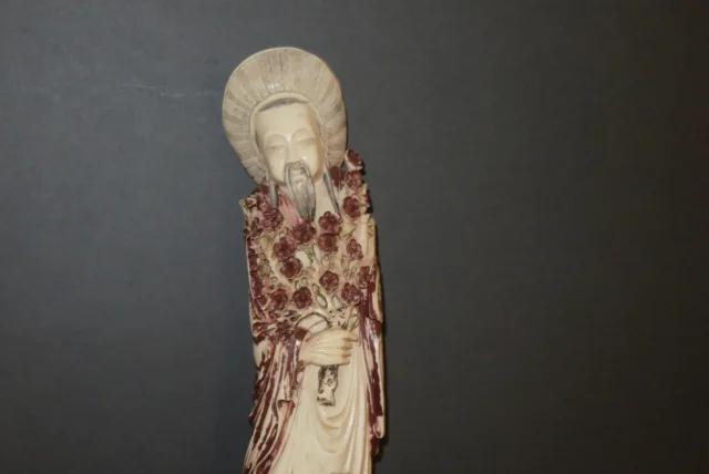 Statuette d' Immortel  en Ivoire, époque 20ème.