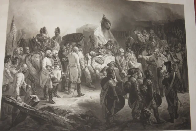 19th CENTURY PRINT " Funérailles de Marceau "
