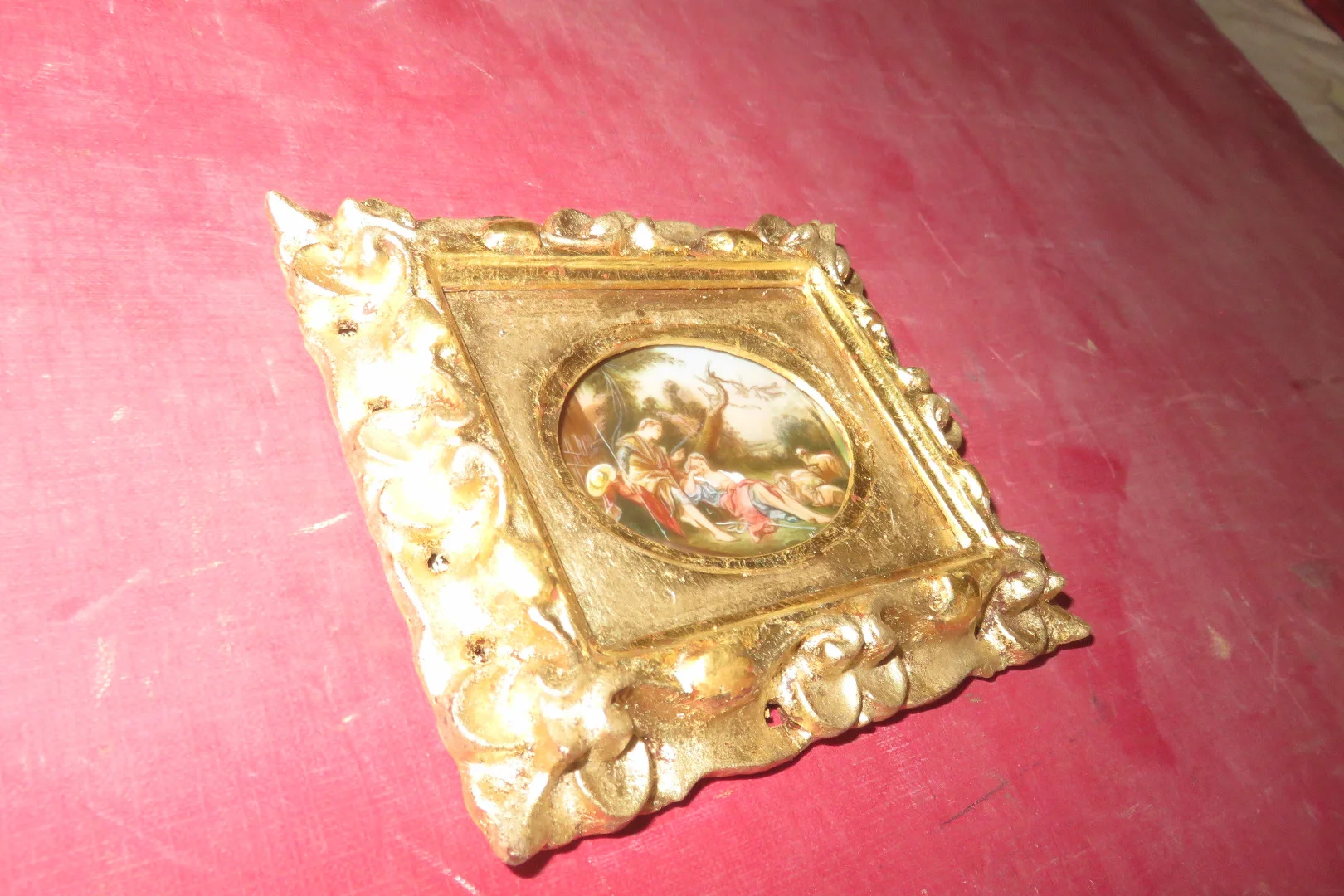 Scène Romantique, Miniature époque 19 ème.