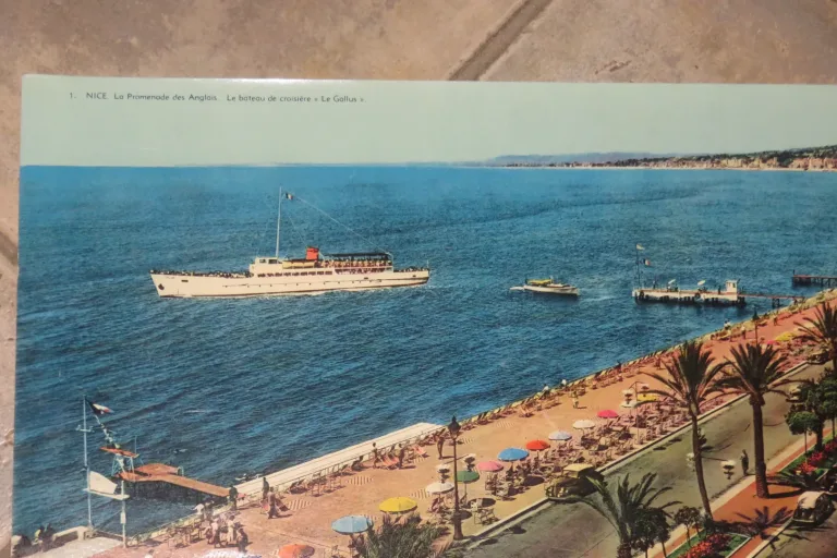 Nice, la " promenade des Anglais " gravure  époque début 20 ème.