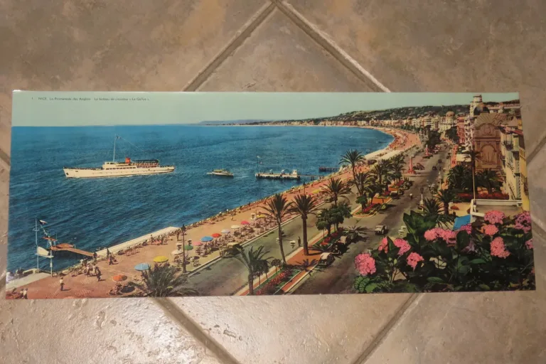 Nice, la " promenade des Anglais " gravure  époque début 20 ème.