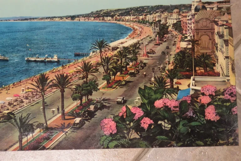 Nice, la " promenade des Anglais " gravure  époque début 20 ème.