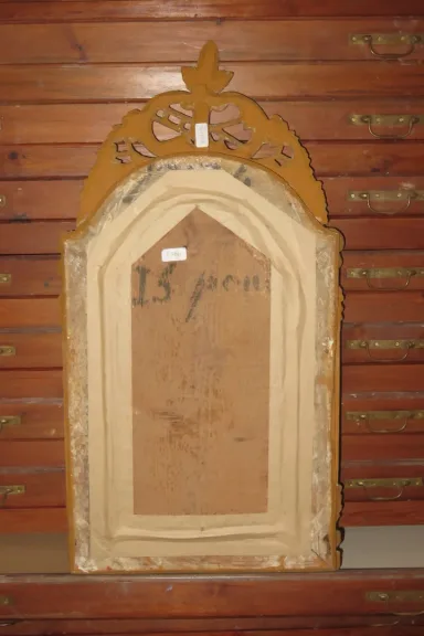 Christ En Ivoire Avec Son Cadre en bois doré,  époque  Début 18ème.