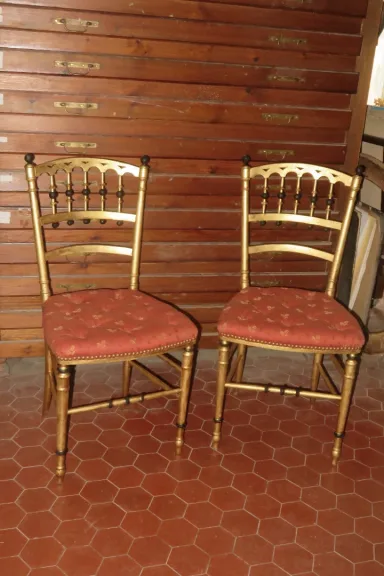 PAAR NAPOLEON III PERIODE STOELEN