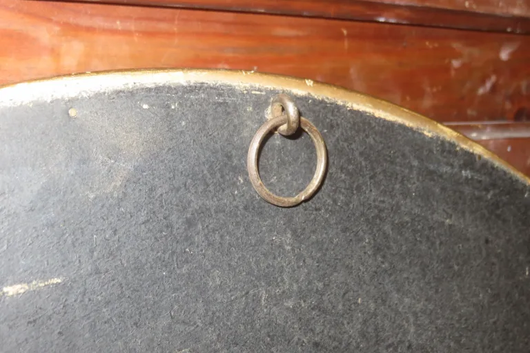 Grand Miroir Sorcière,  en bois doré,  époque Début 20 ème.