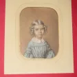 Dessin d'Une Jeune écolière, époque 19ème.