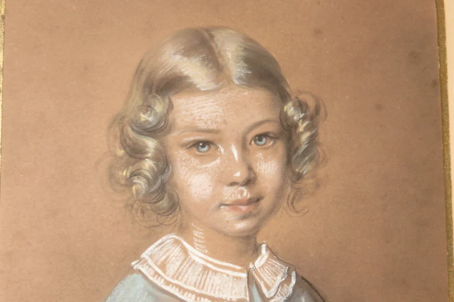 19. JAHRHUNDERT ZEICHNUNG EINES SCHULJUNGEN