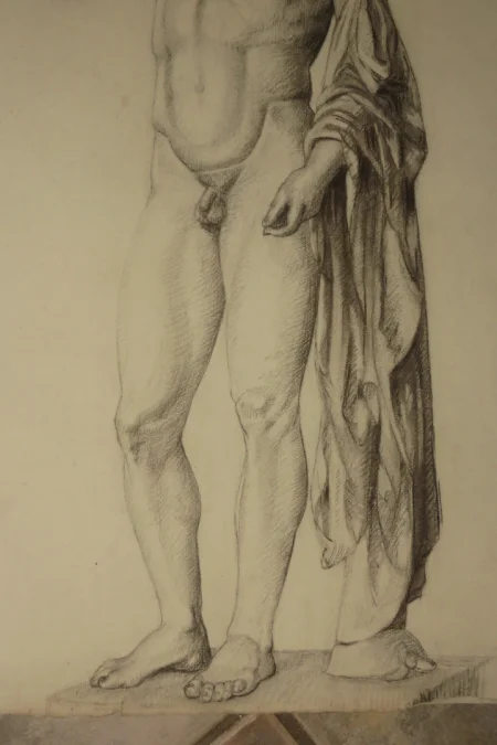 Deux Grands Dessins De Nus époque Début 20 ème.