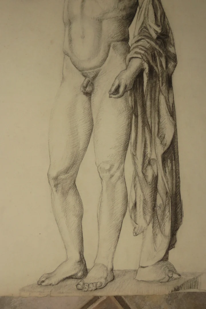 Deux Grands Dessins De Nus époque Début 20 ème.