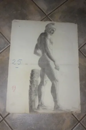 Deux Grands Dessins De Nus époque Début 20 ème.