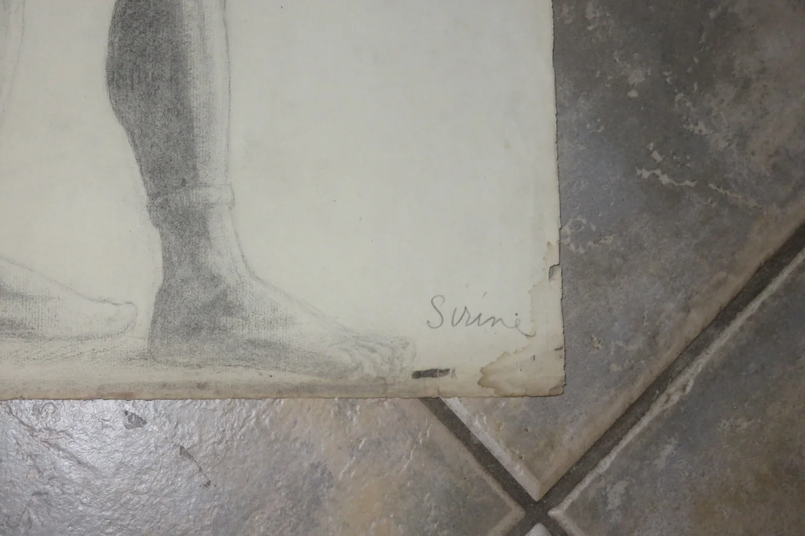Deux Grands Dessins De Nus époque Début 20 ème.