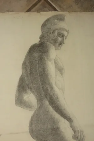 Deux Grands Dessins De Nus époque Début 20 ème.